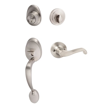 Sure-Loc Hardware Sure-Loc Hardware Alta Handleset, Sage Lever Handleset Trim, Satin Nickel, Right Hand AT507-SG RH 15